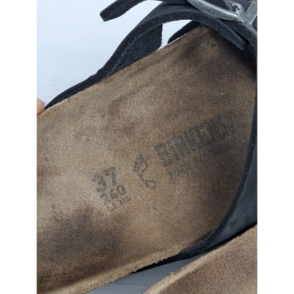 Birkenstock Franca Sandals black Leather EU 37 US Womens 6 6.5 Straps Comfort - Picture 7 of 8